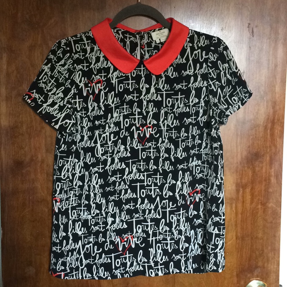 Kate Spade Peter Pan Collar Top